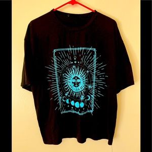 Shein Celestial Black T-Shirt